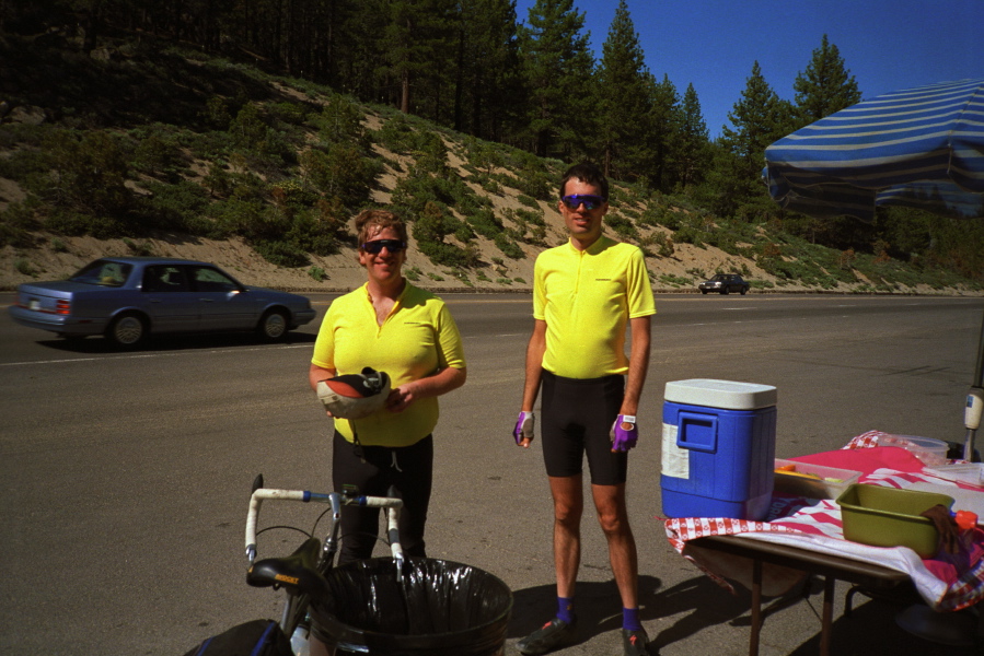 Chris and Bill at the Spooner Summit rest stop.