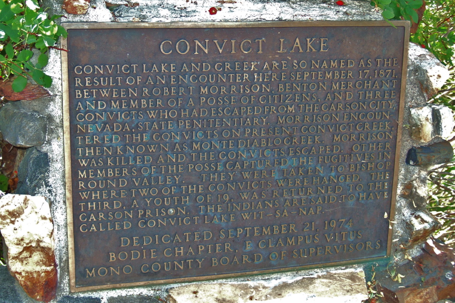 The history of Convict Lake