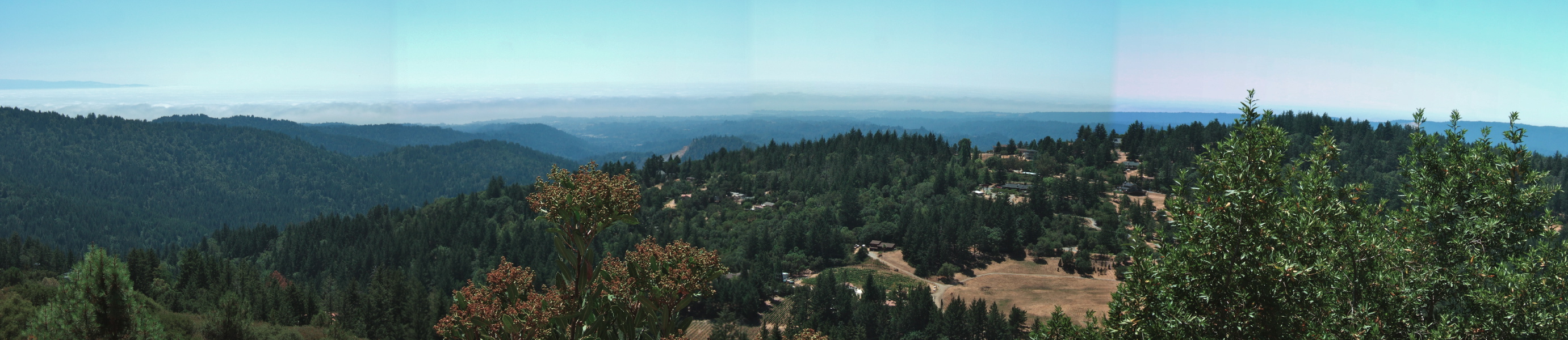 View of Monterey Bay and Skyland Ridge from Loma Prieta Way
