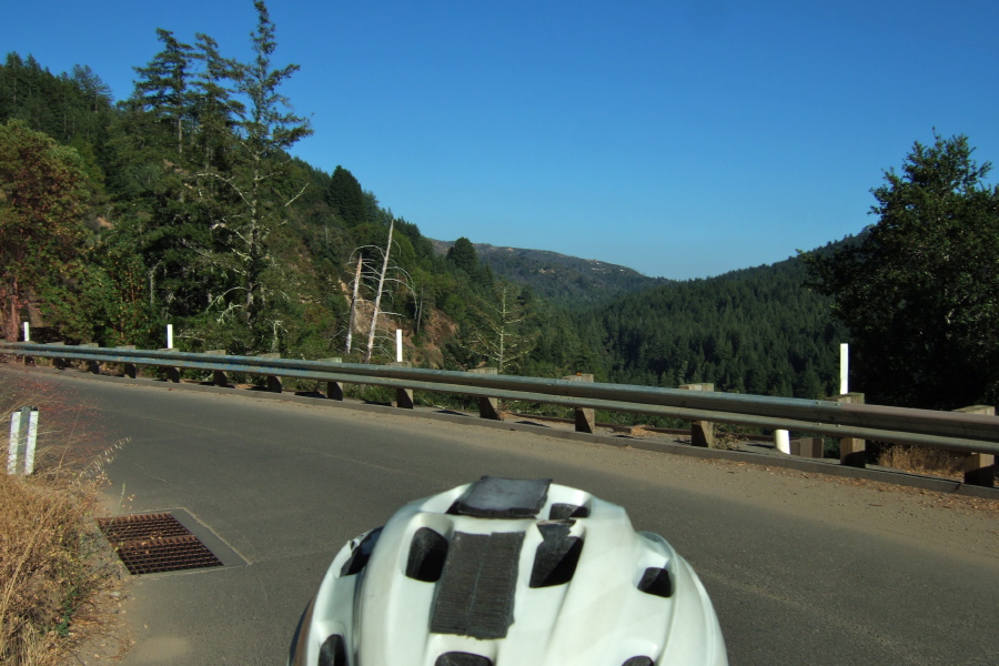 View back toward Ormsby Ridge