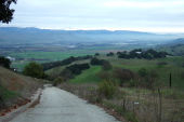 Countryview Lane peters out with a stunning view of the Santa Clara Valley.