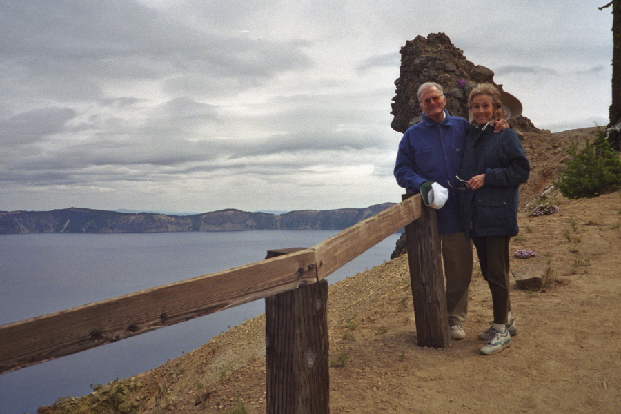 David and Kay at the rim of Crater Lake