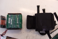 Battery (left) and bag.