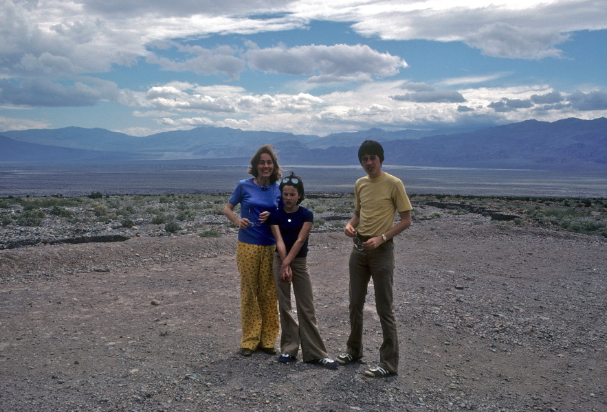 Kay, Laura, and Bill at Mosaic Canyon trailhead