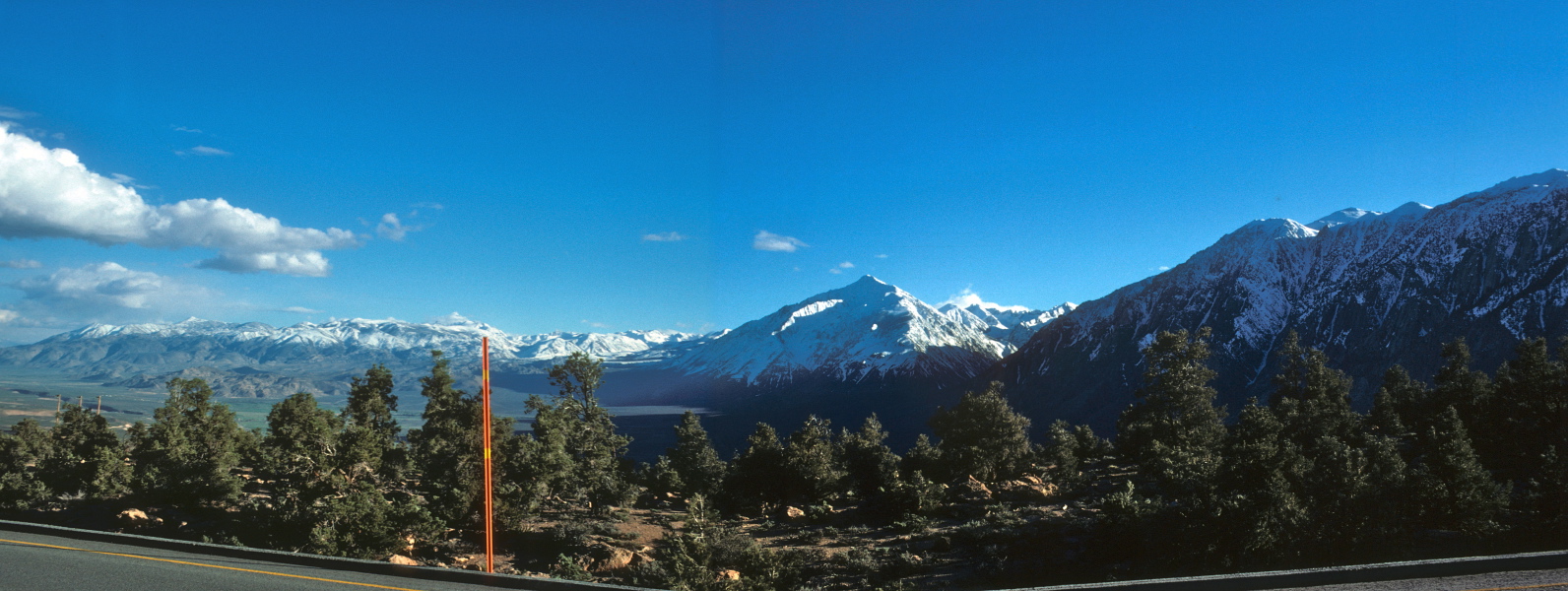 Round Valley and Mount Tom (at center, 13652ft) from US-395, while climbing Sherwin Grade