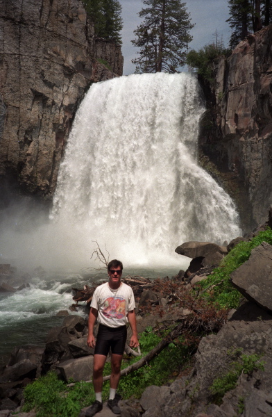 Derek at the bottom of Rainbow Falls