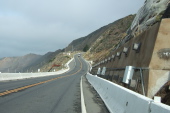 CA1 climbs steeply along the last stretch of slide-prone hillside.