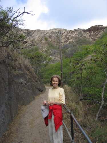 Kay on the Diamondhead trail.