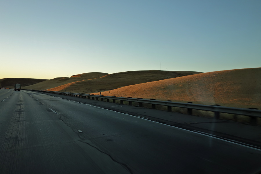 Sunrise on the hills east of Altamont Pass