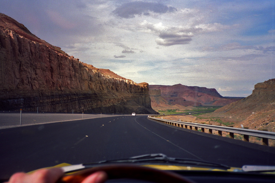 Heading east on I-70 through Utah.