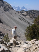 David descends the Duck Pass Trail.