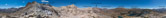 (l to r): The East Ridge, Mt. Conness, North Peak, Twenty Lakes Basin, Greenstone Lake, Saddlebag Lake, Mt. Dana (at the far right).