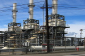 Refinery smokestacks on San Pablo Rd. (80ft)