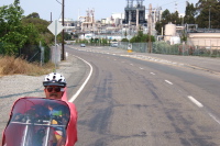Ron passes the refineries on San Pablo Rd.