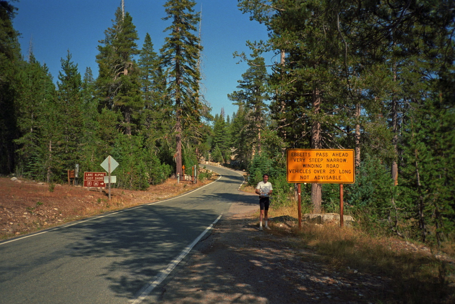 Bill on Ebbetts Pass Rd. near Alpine Lake.