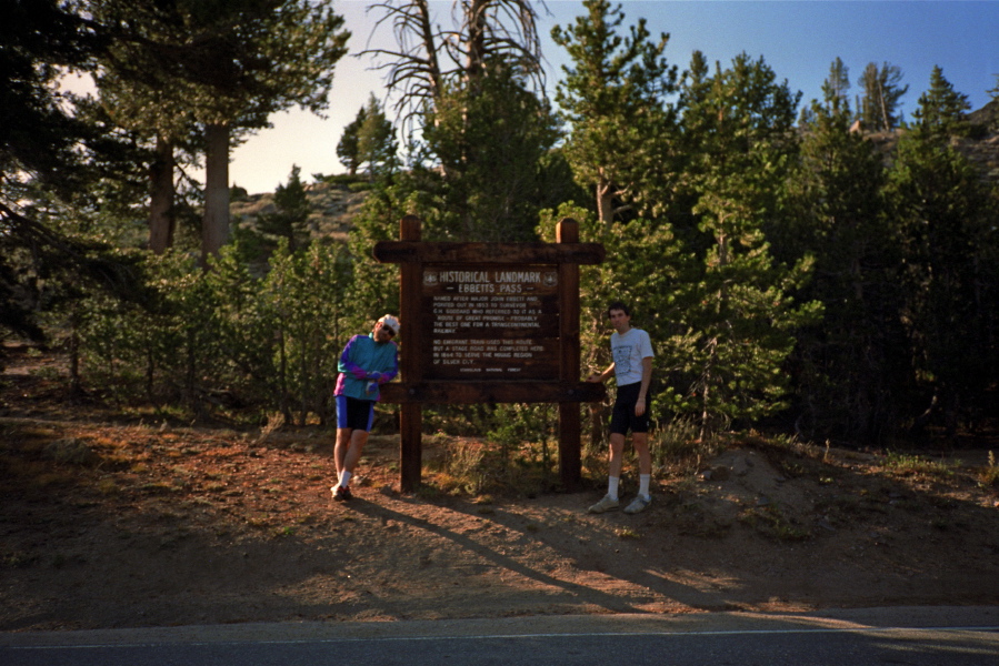 Jude and Bill at Ebbetts Pass on the return trip.