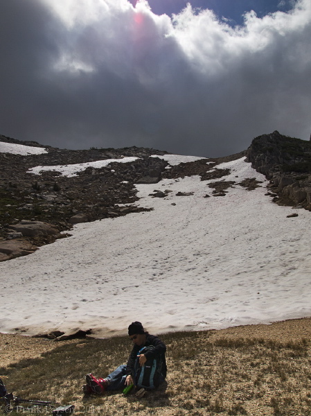 So we climb before an ominous cloud.