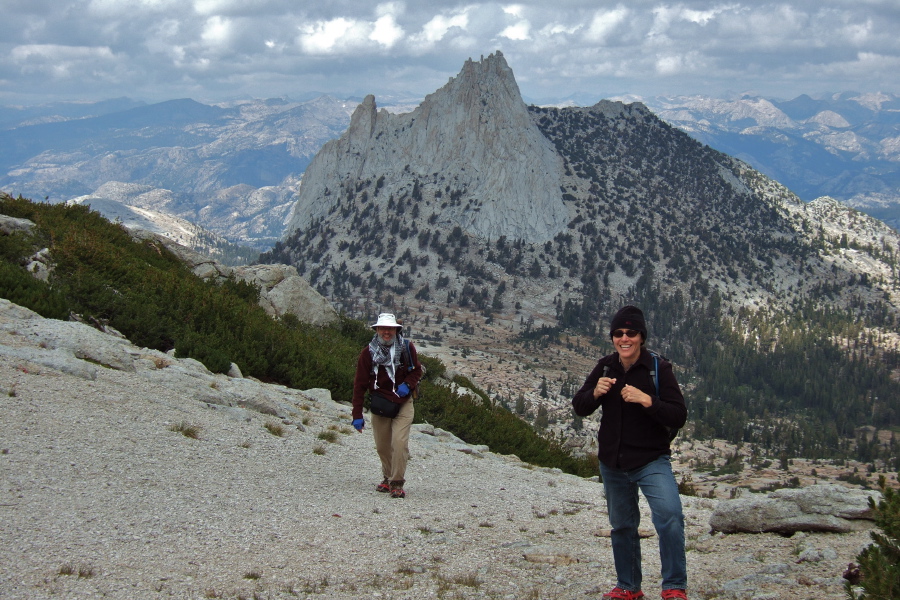 Frank and Stella at the top of the broad chute.