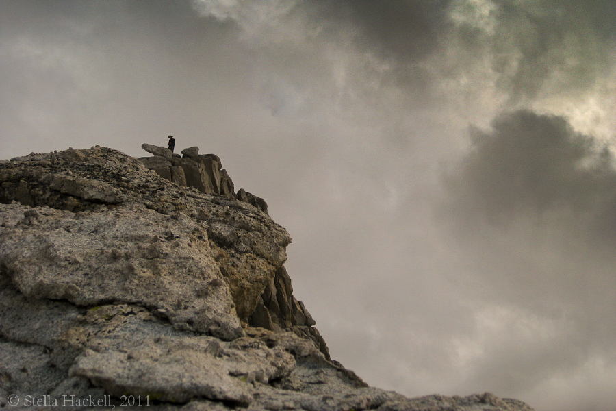 Bill alone on the summit of Echo Ridge