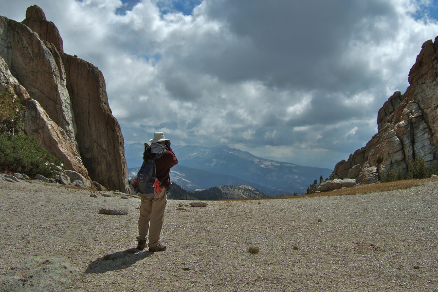 Frank takes a parting shot to the south of Echo Ridge.