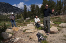 Stella, David, and Bill at Budd Lake (9975ft)