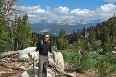 Bill takes a break on the way to Budd Lake.