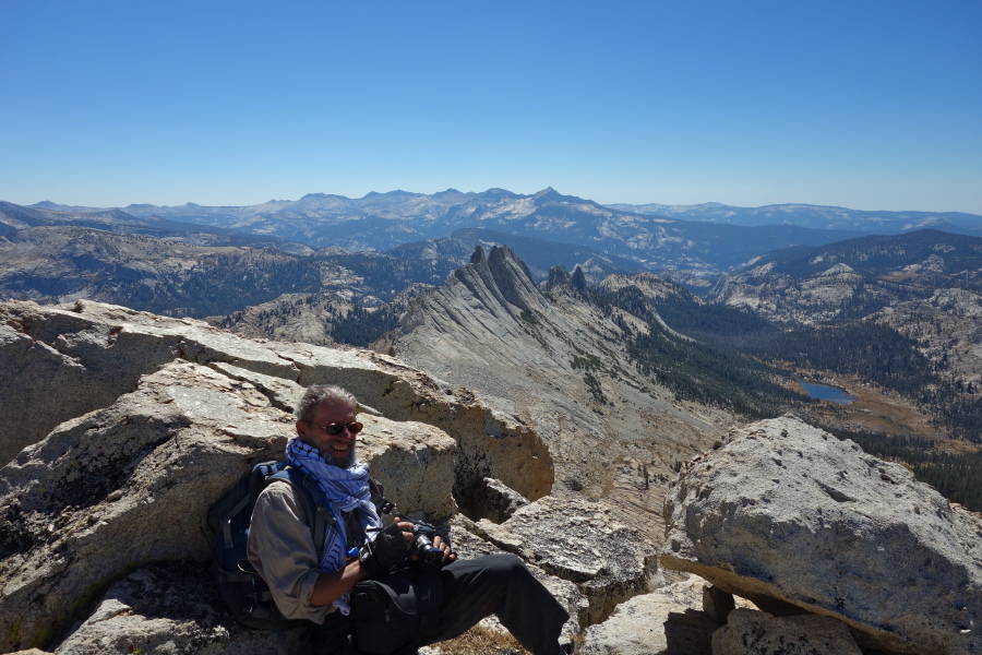 Frank enjoys the view from the top.