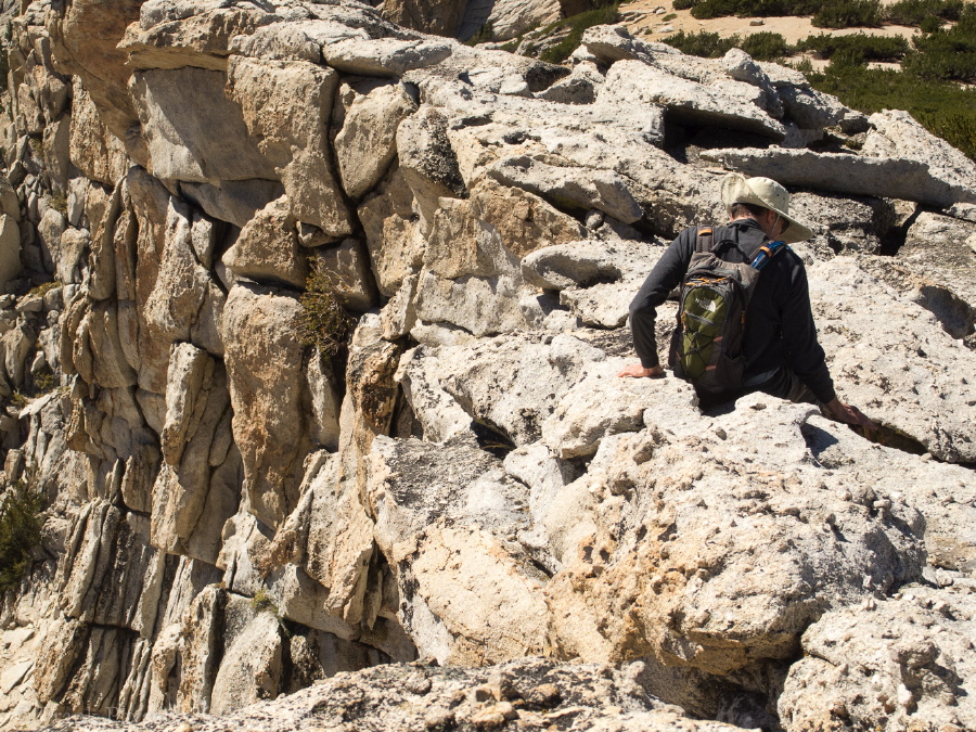 The route goes right along the top of the south face.