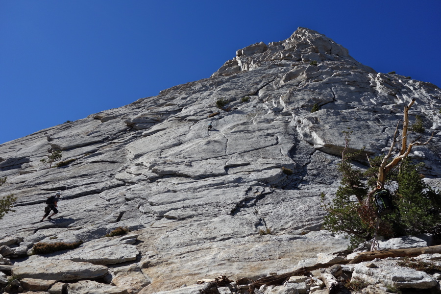 More climbers on the southeast buttress