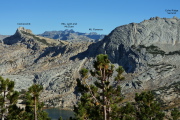 View toward Mts. Lyell and McClure, flanked by Cockscomb and Echo Ridge