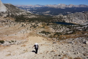 Frank climbs the Ski Run.