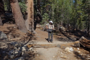 Frank at the Budd Lake Trail junction with John Muir Trail