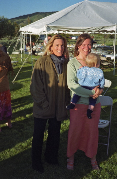 Laura (l), Heather Mock (cousin), and Heather's son, Oliver.