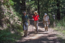 Steve, Bill, and David descend the Gordon Mill Trail.