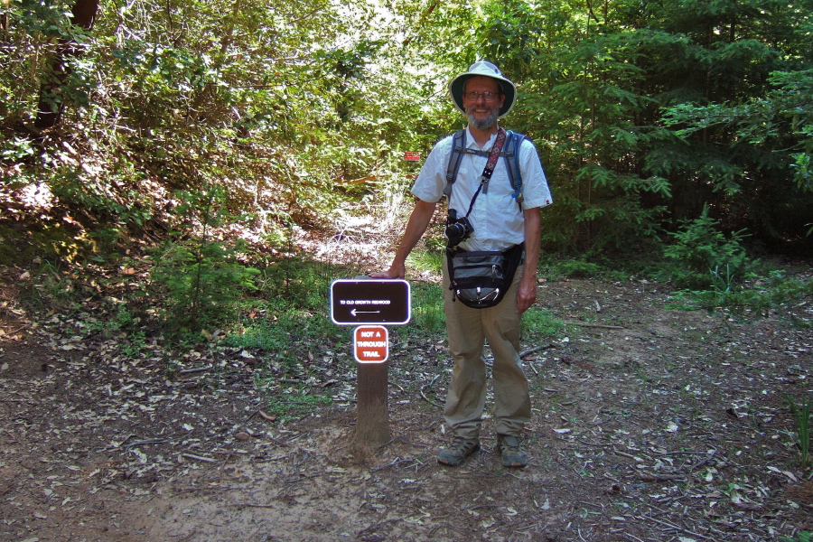 Frank on the spur trail to see the Old Growth Redwood