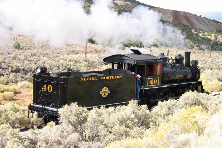 Nevada Northern Nr. 40 showing tender.