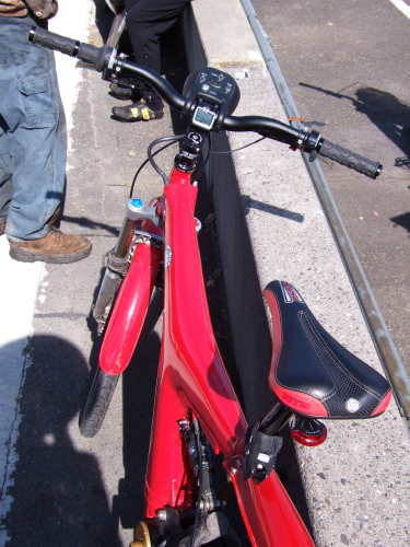 Optibike cockpit view.