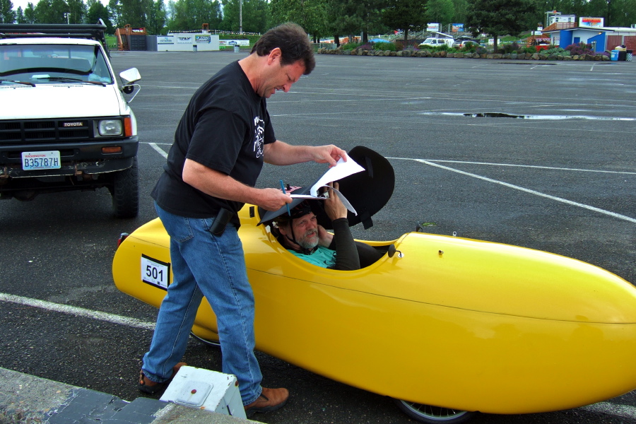 John Mottl after the eCat1 race.