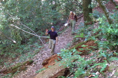 Steve and David descend the Big Ben Trail.