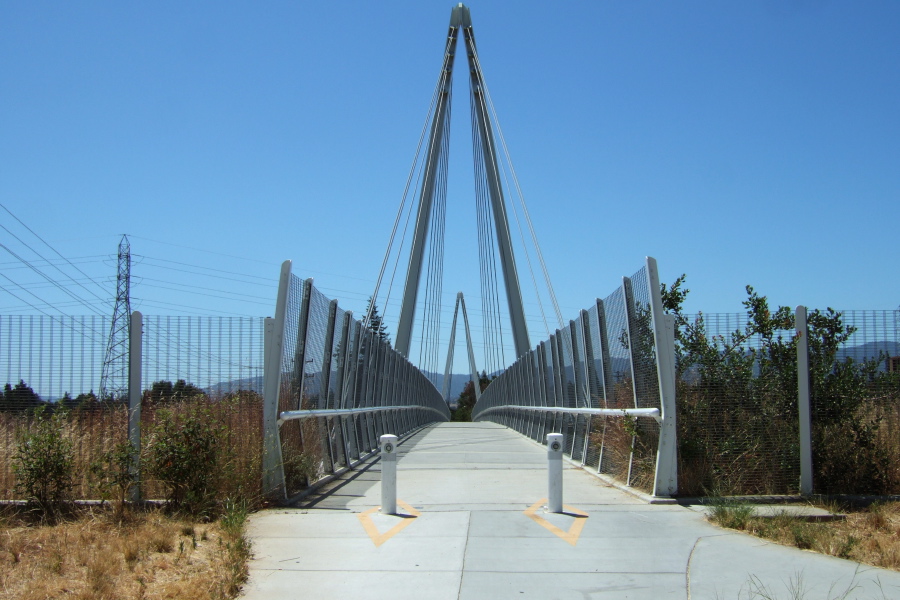 Crossing the Mary Ave. Bicycle Bridge