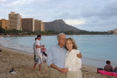 David and Kay on Waikiki Beach.