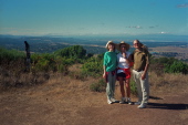 Kay, Laura, and David at the top of Los Trancos Trail