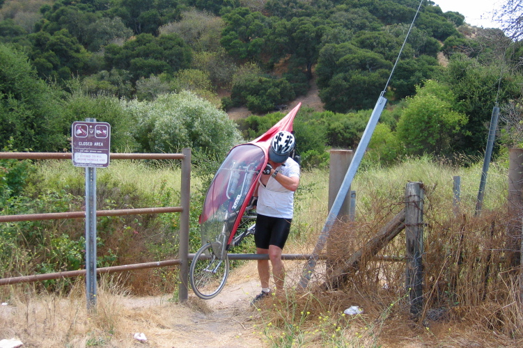 Ron exits the preserve at Reservation Rd. and Engineer Canyon Rd.