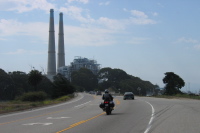 Passing the power station at Moss Landing on CA1.