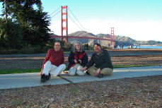 Bill, Lisa, and Len at the Golden Gate Bridge