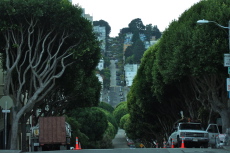 View west on Lombard Street