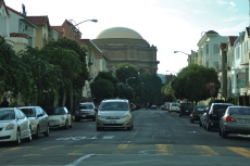 Approaching the Exploratorium at Beach and Divisadero Streets