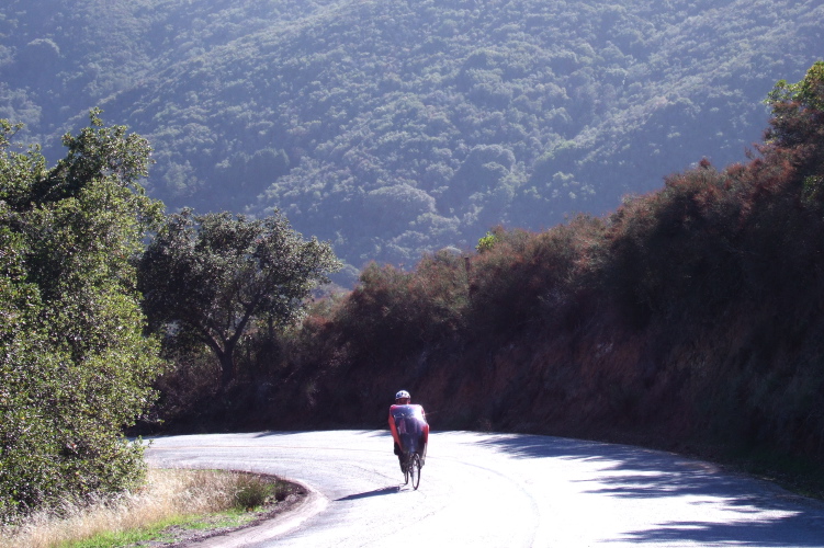 Ron Bobb climbs up Fremont Peak.