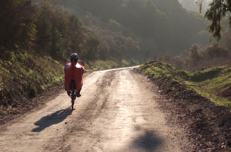 Ron Bobb descends Aromitas Rd.