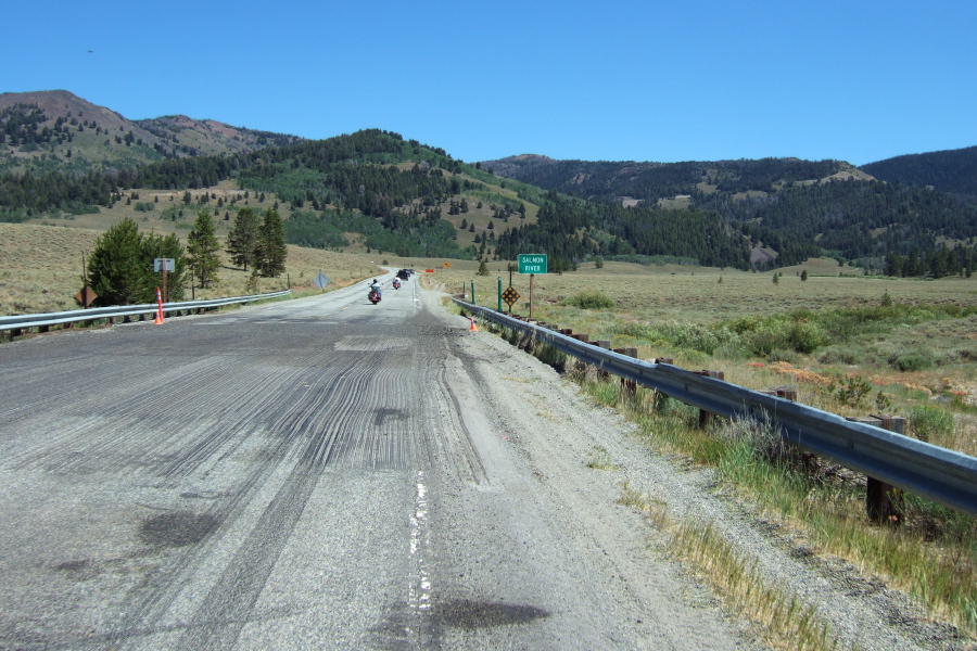 Crossing the Salmon River on the return trip to Ketchum, ID